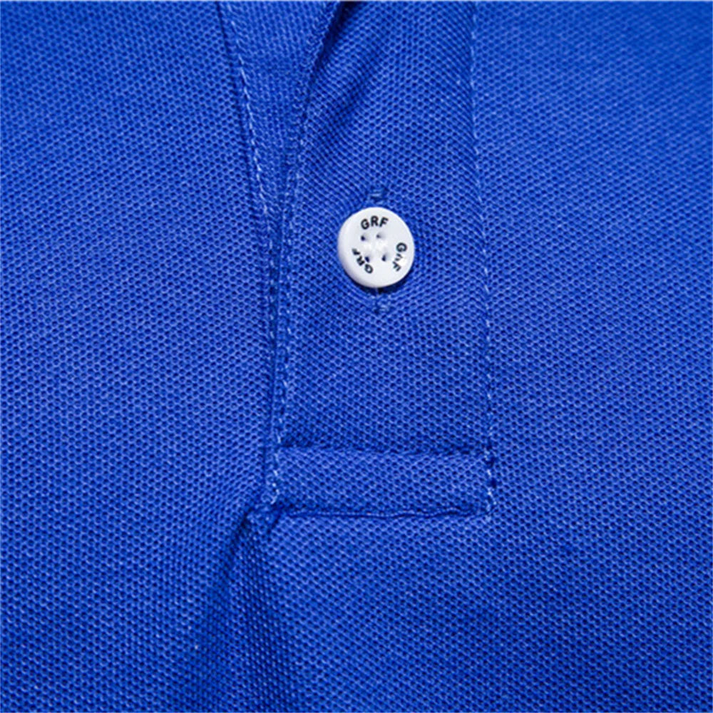 Giraffe Embroidery Blue Polo Shirt