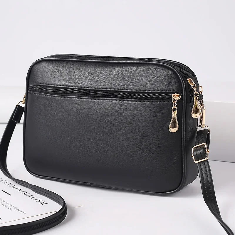 Women's Versatile PU Crossbody Small Square Handbag