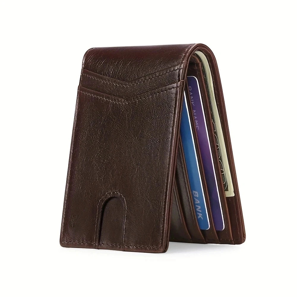 Men's Genuine Leather Minimalist Wallet