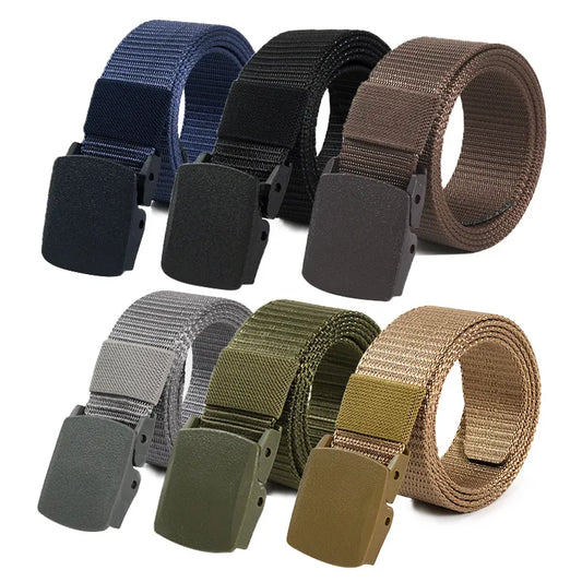 Multifunctional Tactical Canvas Belt for Outdoor Enthusiasts - Automatic Military Buckle