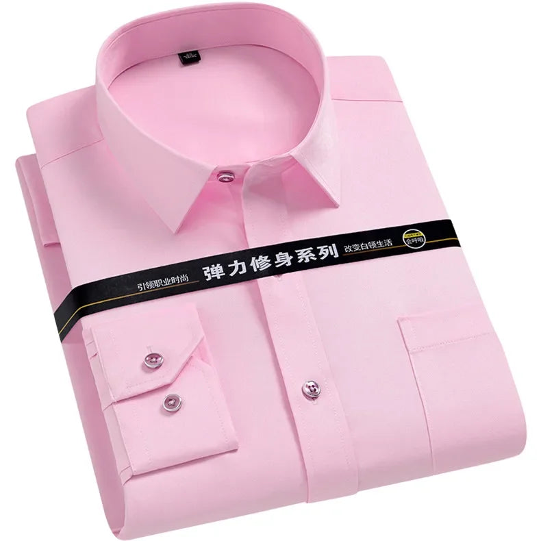 Pink Non Iron Stretch Shirt
