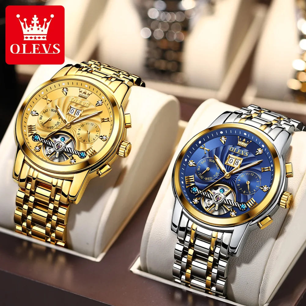 OLEVS Automatic Mechanical Stainless Steel Waterproof Watch