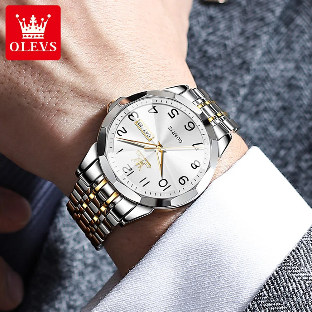 OLEVS Classic Quartz Stainless Steel Watch