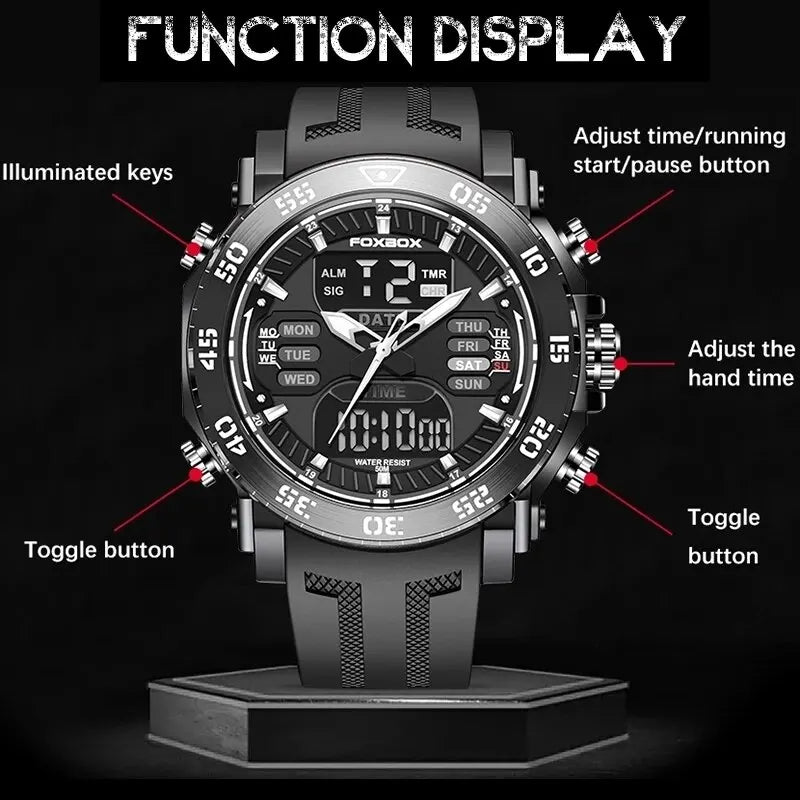 Foxbox Digital Men Military Watch