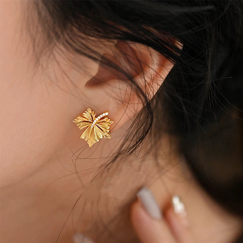 Exquisite Geometric Leaf-Shaped Earrings