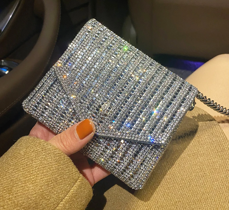 Luxury Women's Dinner Clutch: Trendy Water Diamond Versatile Clutch