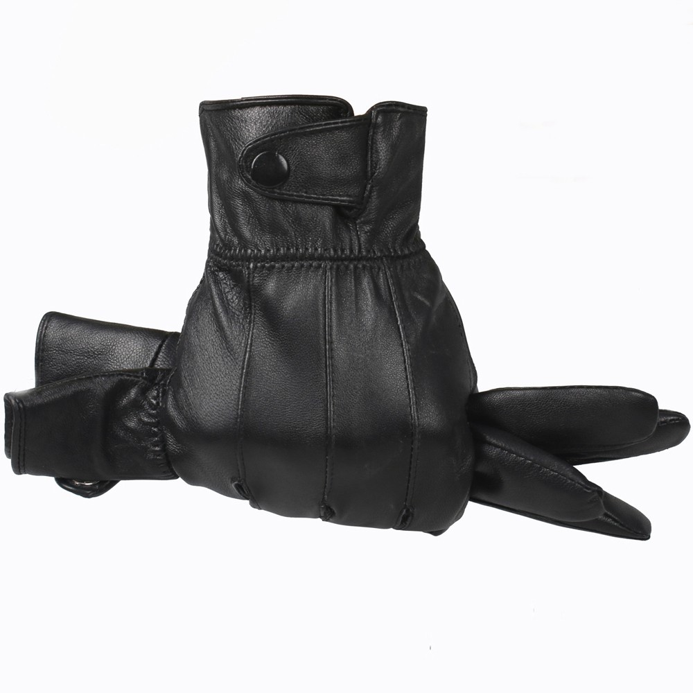 Men Genuine Leather Sheepskin Gloves