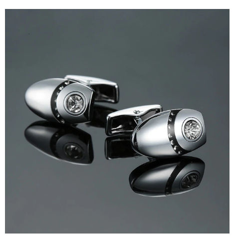 Oval Crystal Cufflink