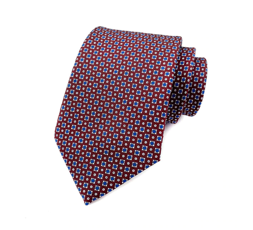 Silk Geometric Squared Tie
