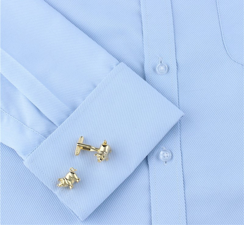 Pig Design Golden Cufflinks