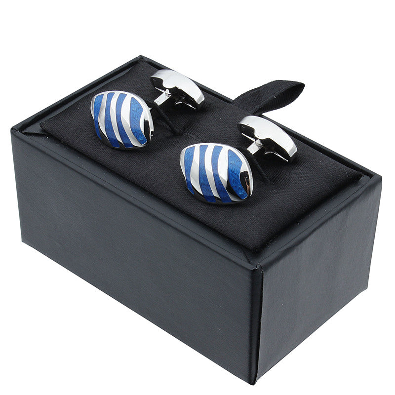 Blue Enamel Cufflinks