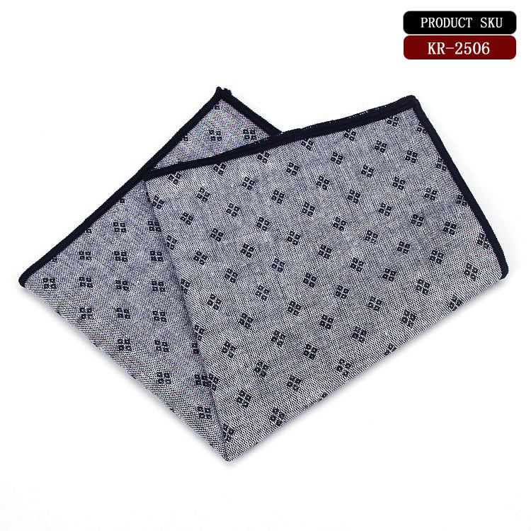 Diamond Pattern Cotton Pocket Square