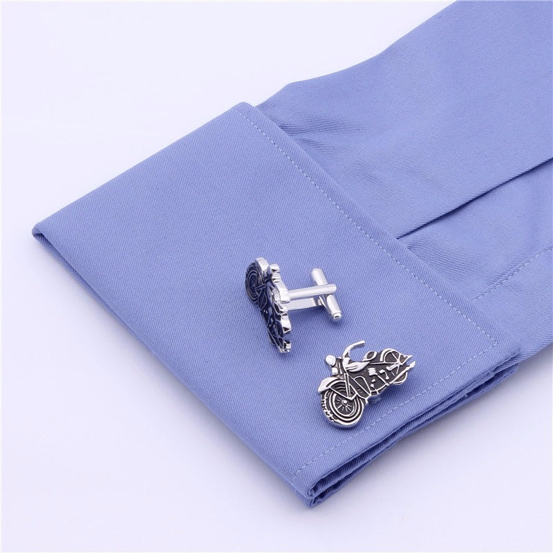 Matte Black Motorcycle Cufflinks