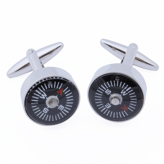 Round Shape Compass Cufflinks