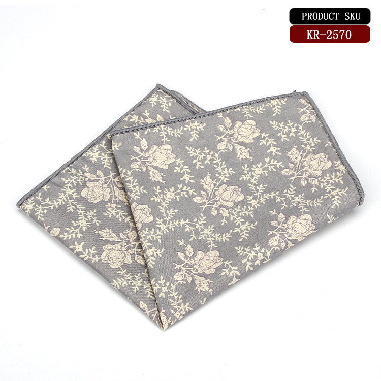 Light Floral Print Cotton Handkerchief