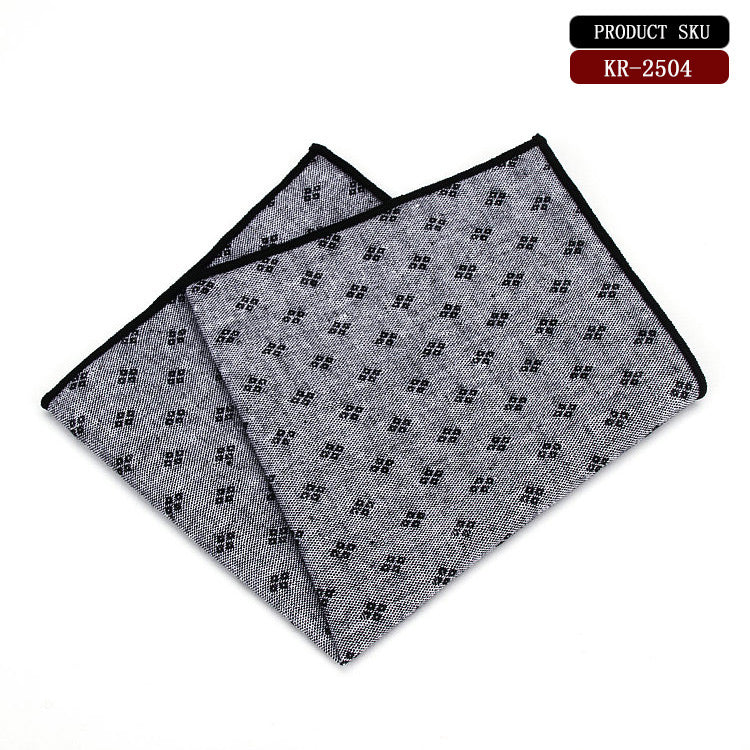 Diamond Pattern Cotton Pocket Square