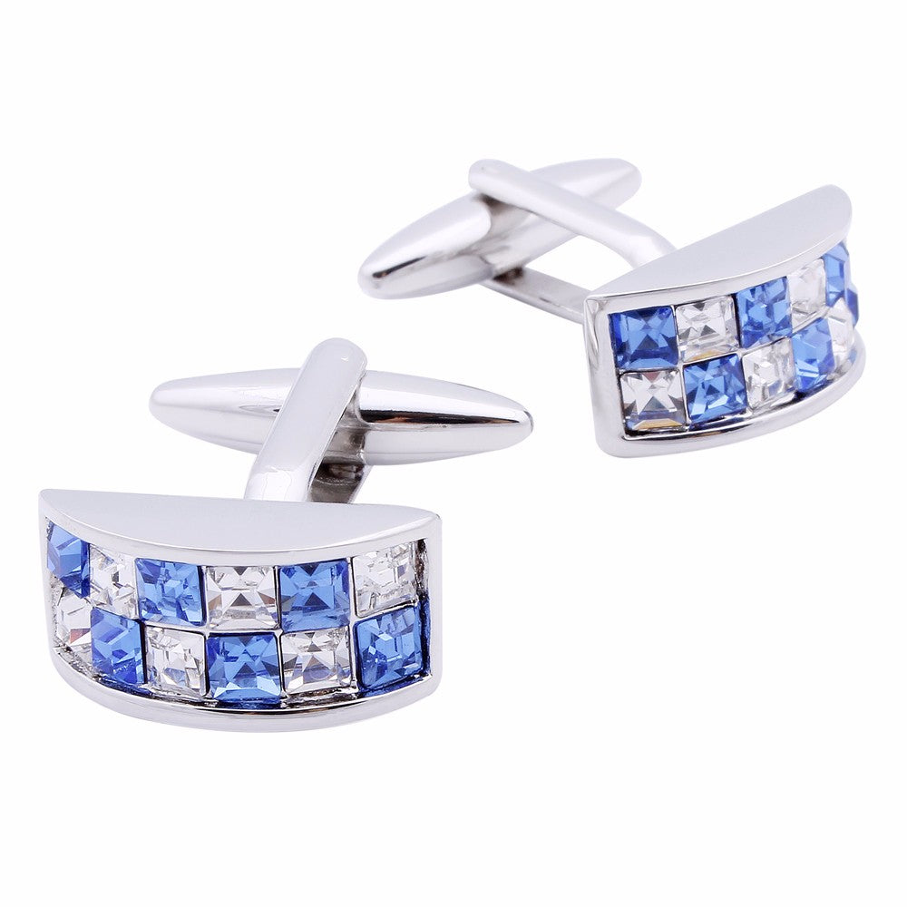 Luxury Blue Crystal Cufflinks