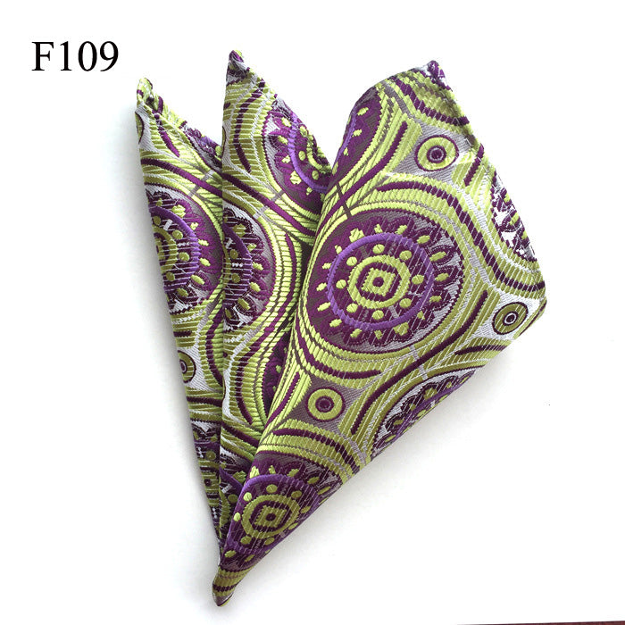 Round Flower Floral Style Silk Handkerchief