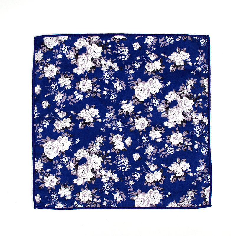 Floral Printed 100% Cotton Pocket Square