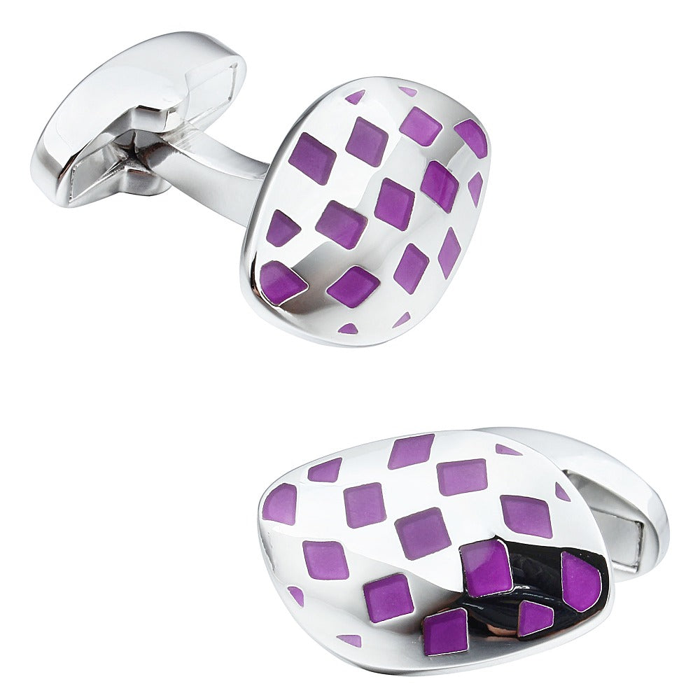 Purple Enamel Cufflinks