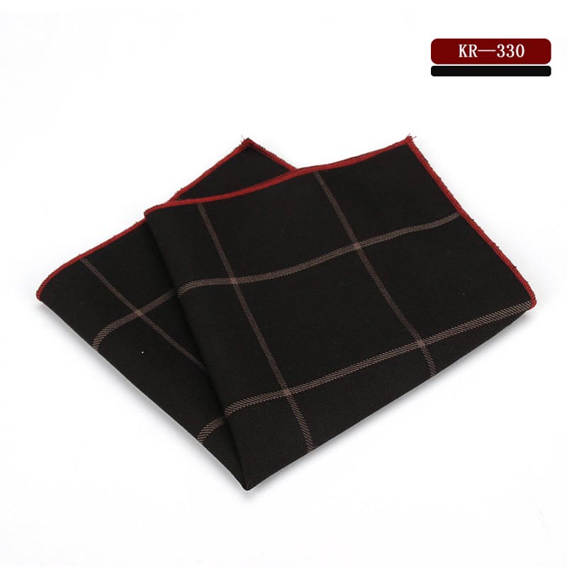 Vintage Plaid Striped Solid Cotton Handkerchief