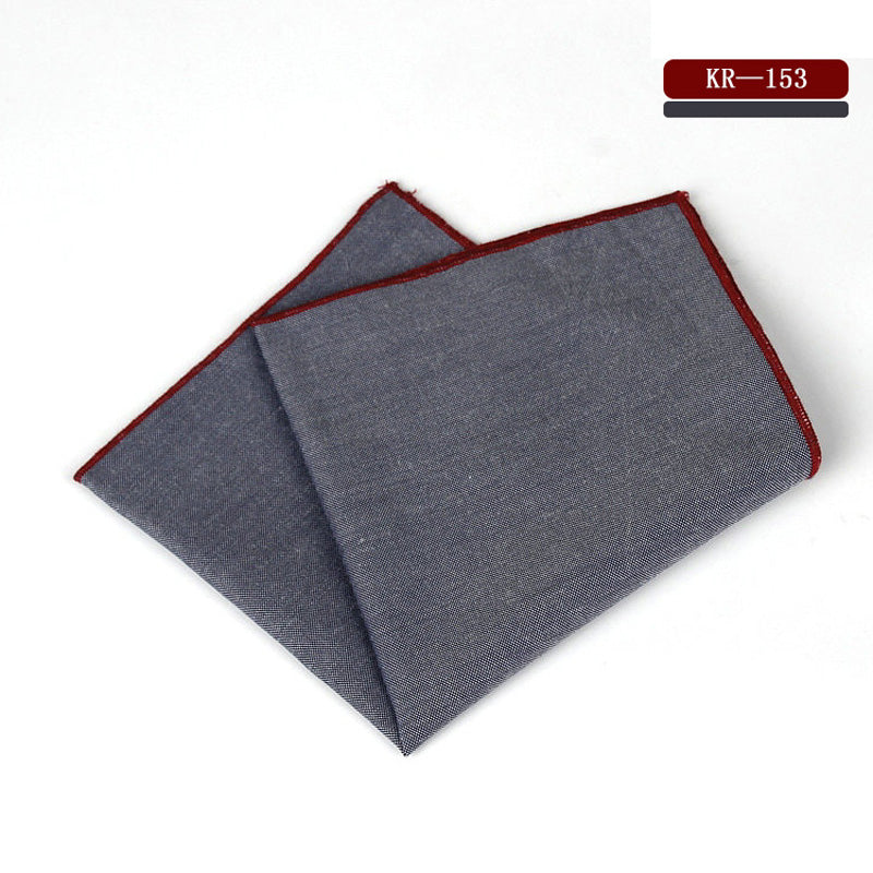 Solid Cotton Handkerchief Pocket Square