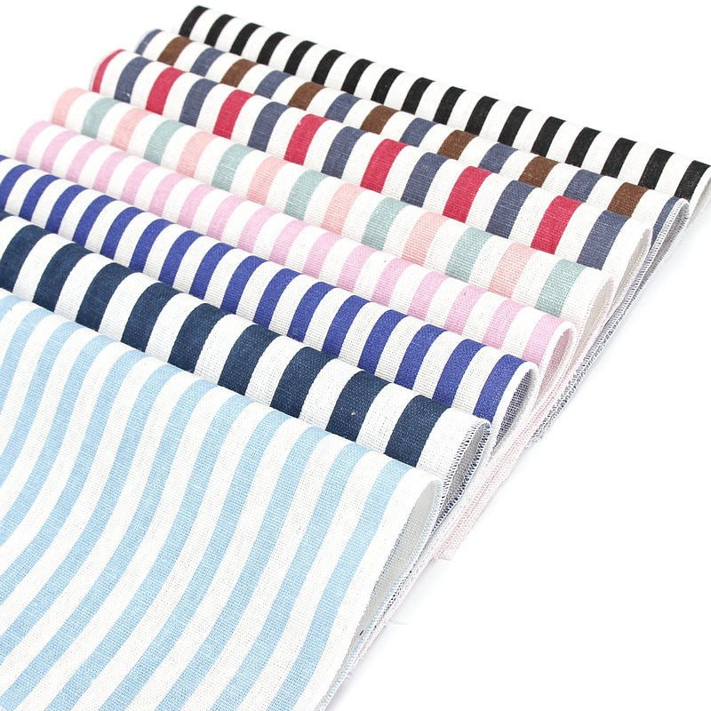 Men's Linen Cotton Striped Pocket Square