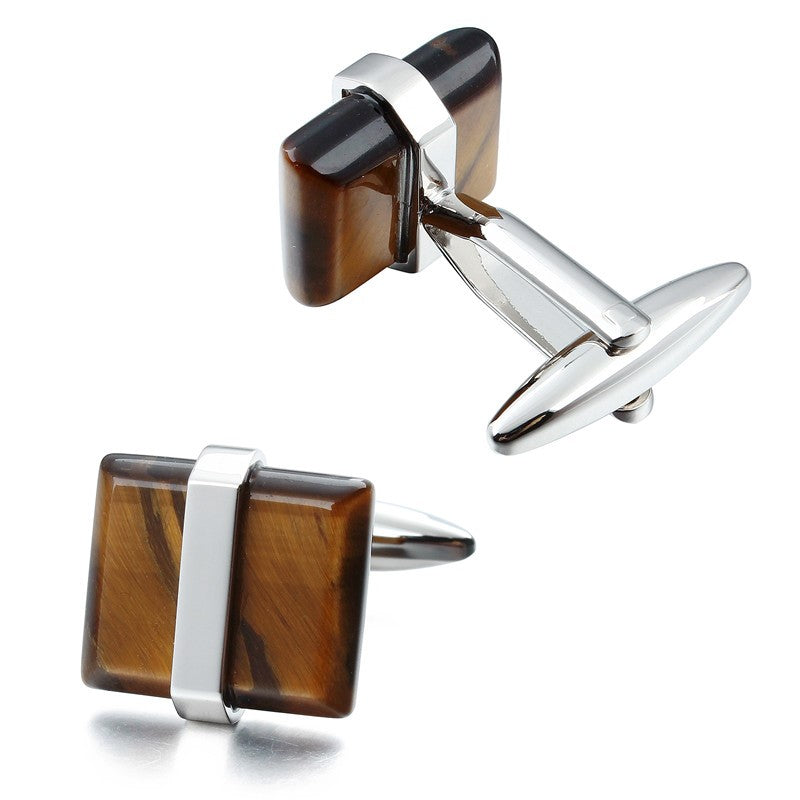 Tiger Eye Stone Vintage Cufflinks