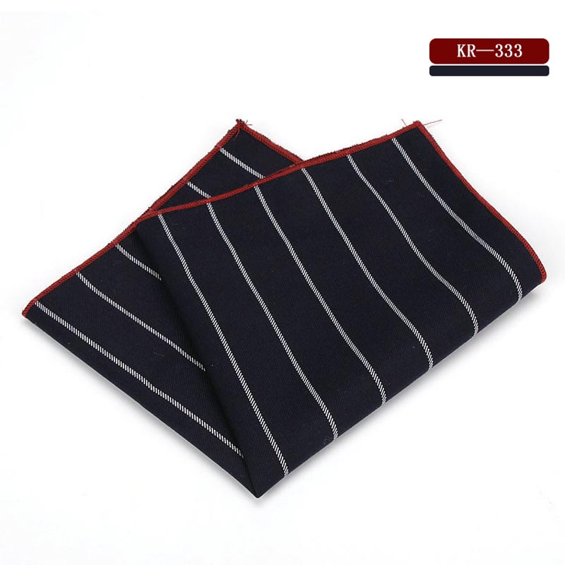 Vintage Plaid Striped Solid Cotton Handkerchief