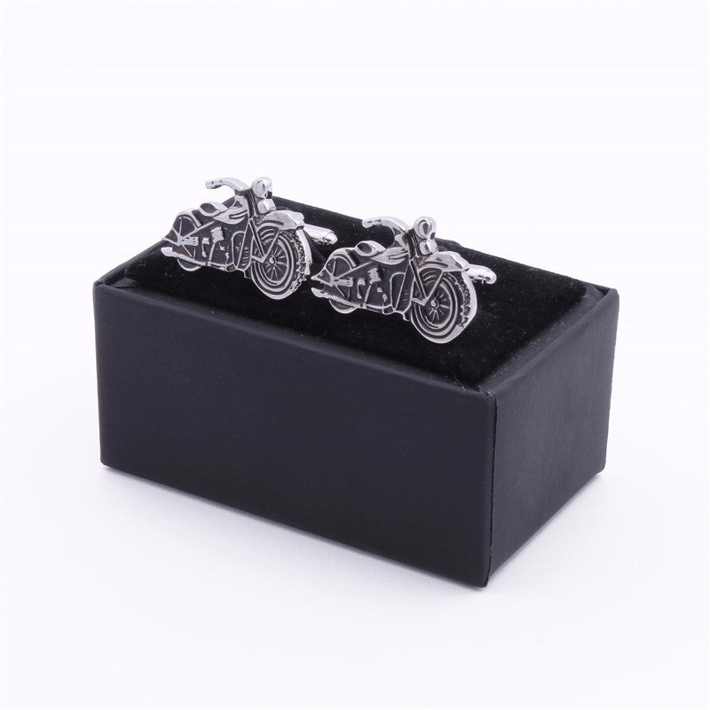 Matte Black Motorcycle Cufflinks