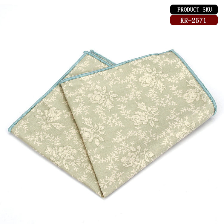 Light Floral Print Cotton Handkerchief