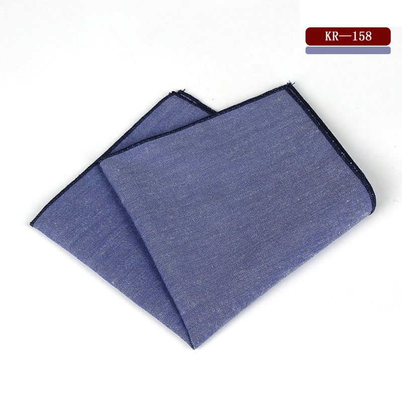 Solid Cotton Handkerchief Pocket Square