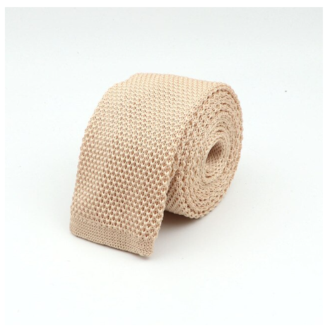 Knitted Square End Plain Tie