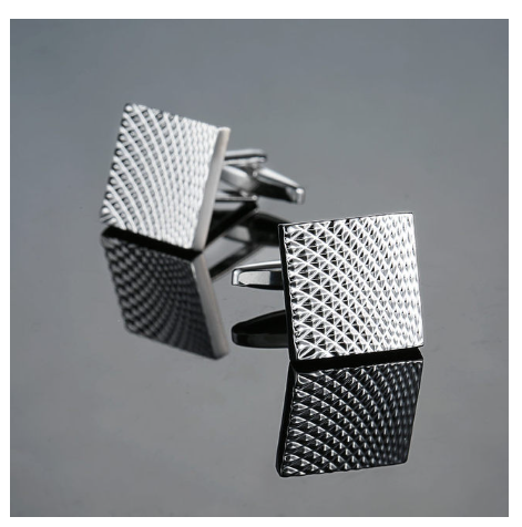 Lattice Square Metal Cufflink