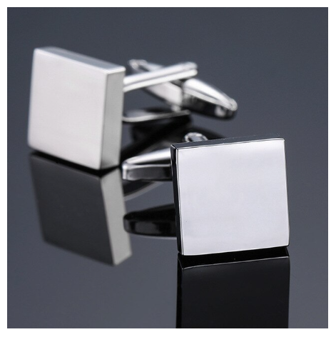 Solid Square Metal Cufflink