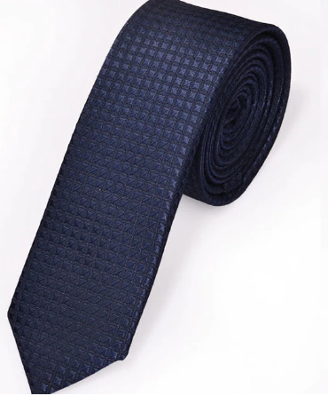 Silk Geometric Square Slim Tie