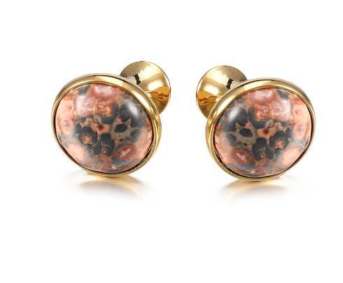 Leopard Stone Cufflink