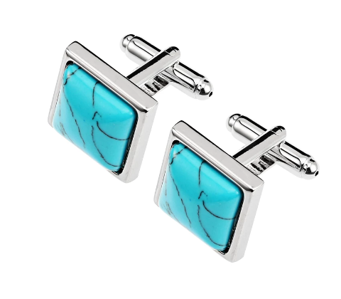 Blue Squared Stone Cufflink