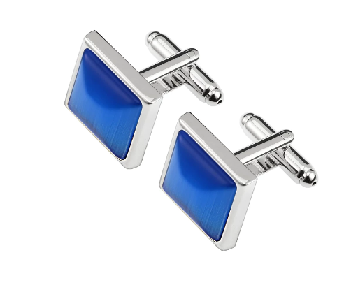 Square Cat-eye Stone Cufflink