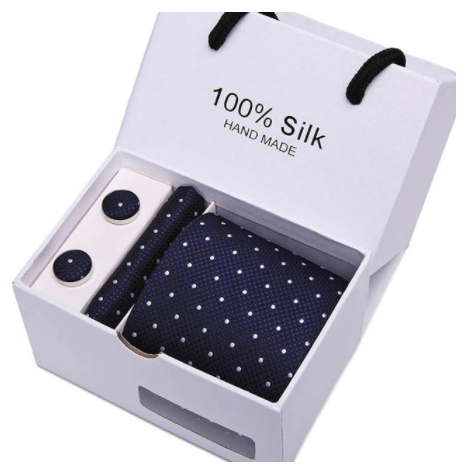 Silk Micro Spot Tie Set