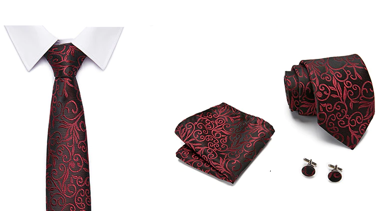 Silk Floral Tie Set