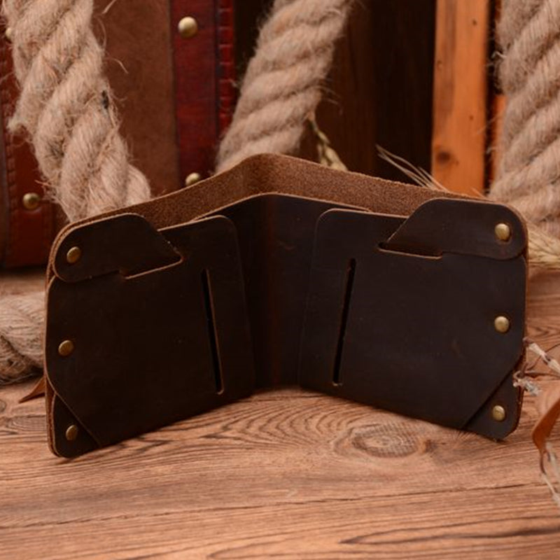 Compact Genuine Leather Wallet