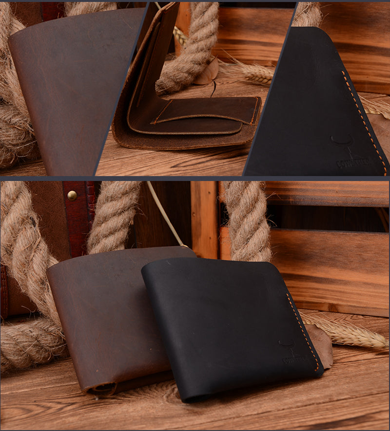 Small Genuine Leather Men's Travel Wallet