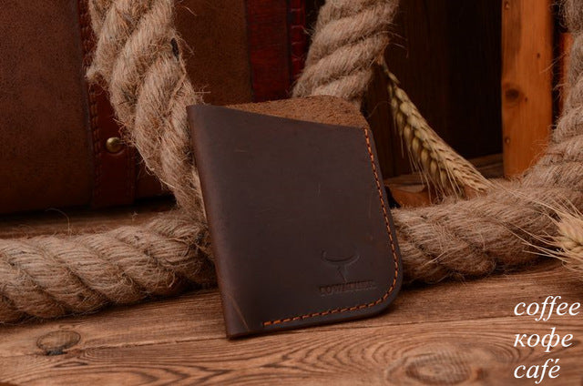 Genuine Leather Travel Card Holder