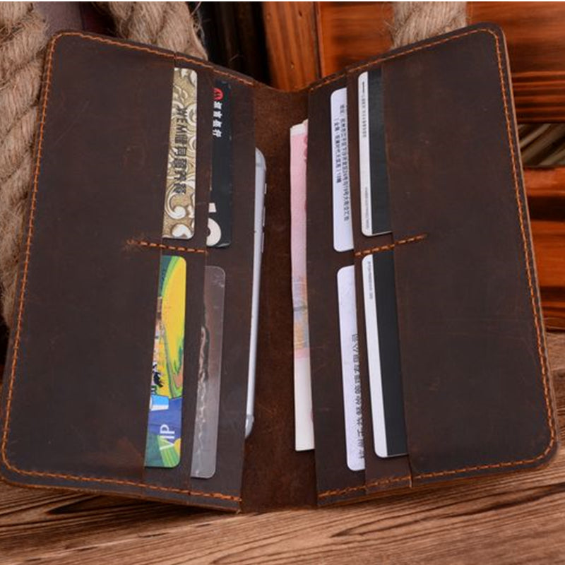Men's Genuine Leather Long Wallet