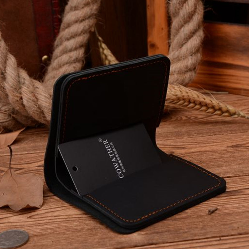 Vertical Style Genuine Leather Wallet