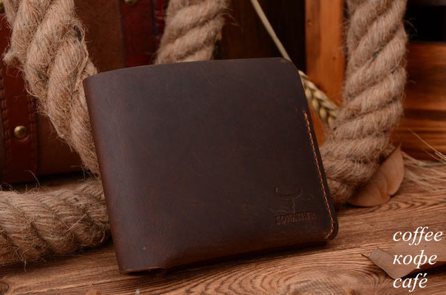 Small Genuine Leather Men's Travel Wallet