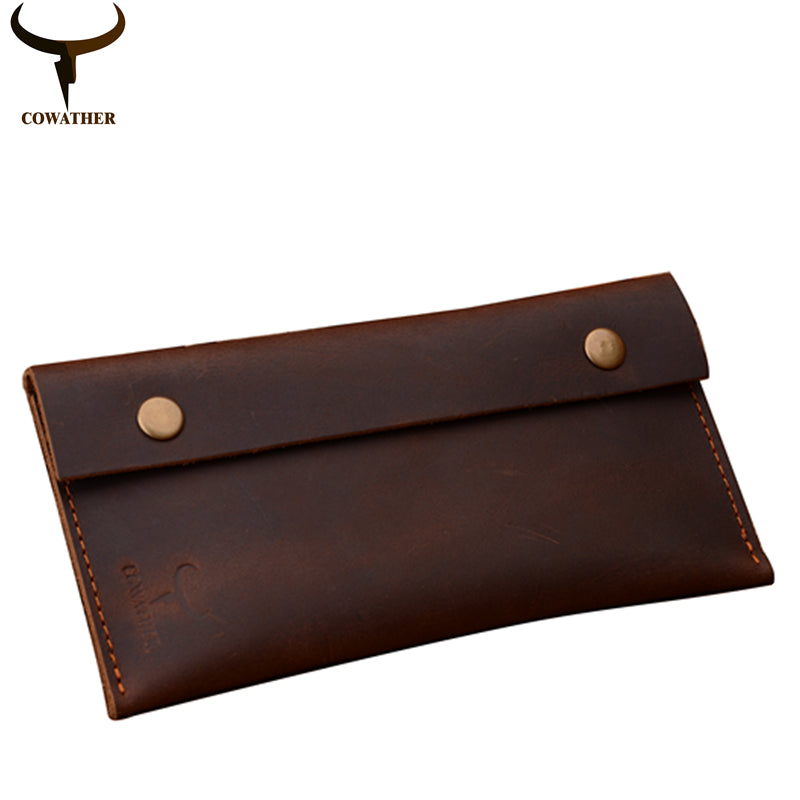 Compact Genuine Leather Long Travel Wallet