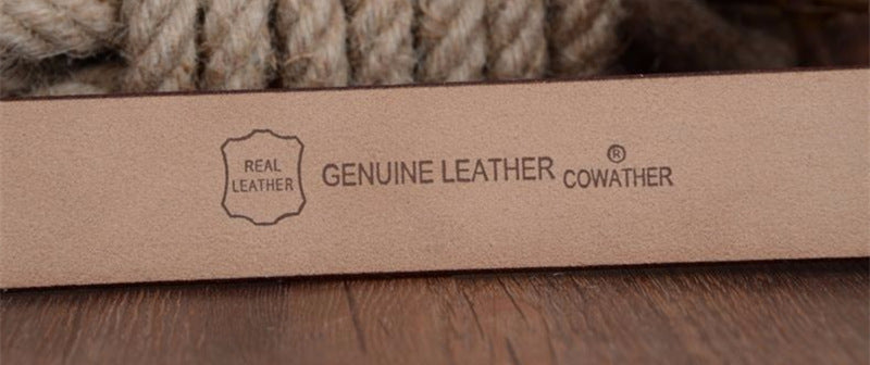 Cowather Men's Genuine Leather Belt - Large Sizes Available