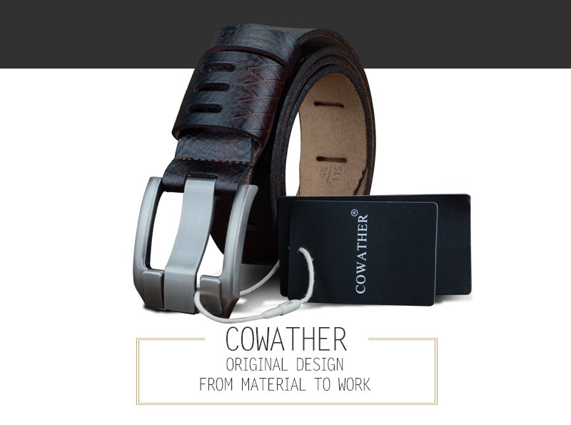 Cowather Genuine Luxury Leather Men's Belt - QSK001